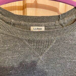 LL Bean organic cotton sweater, sage/gray green